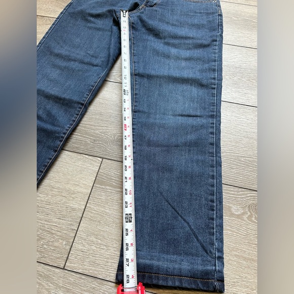 Eddie Bauer Flannel Lined Dark Wash Straight Denim Mens Blue Jeans 32x30 - Picture 5 of 14